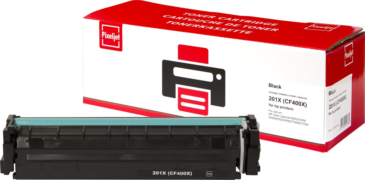 HP 201X (CF400X) toner |Zwart| - Pixeljet